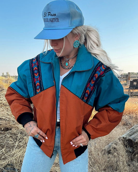 Multicolor 90's Rodeo Coat Baseball Uniform