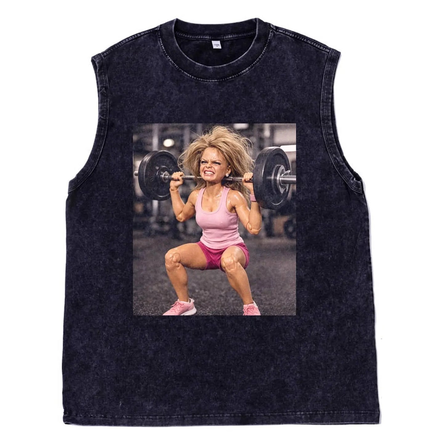 GYM DOLL GIRL FUNNY FACE MEME TEE