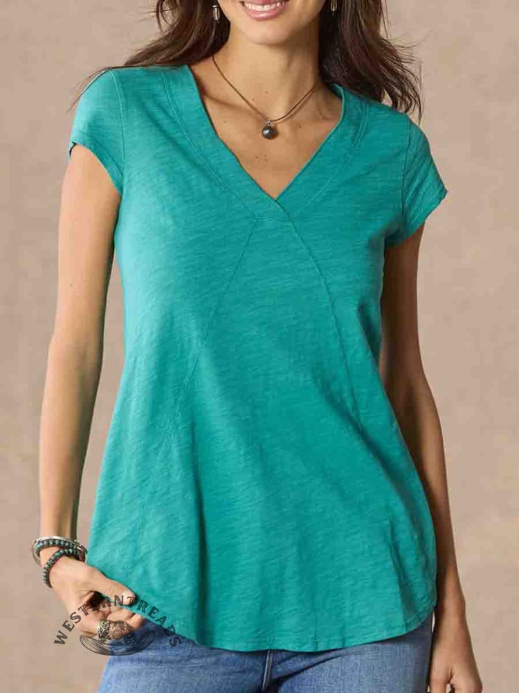 Women's V-neck Casual T-Shirt