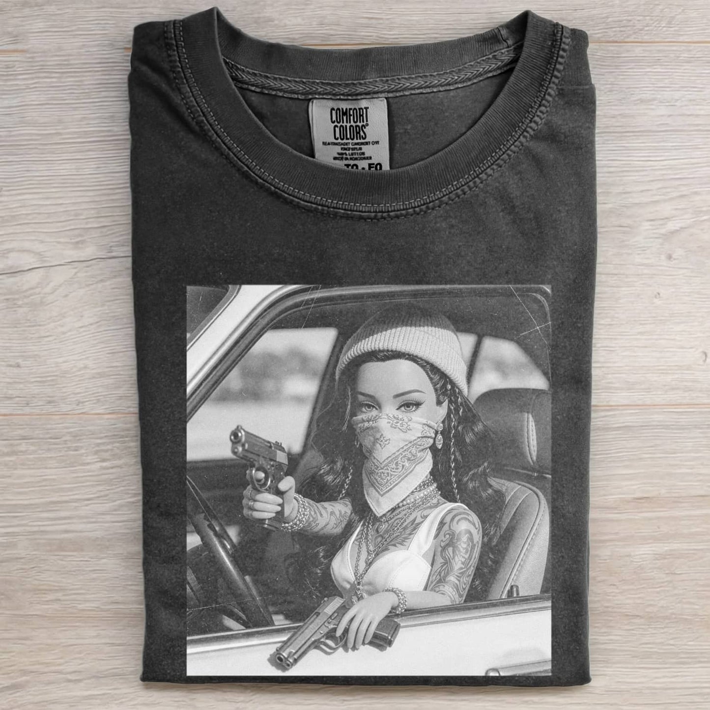 GANGSTER GRIL DOLL FUNNY MEME TEE