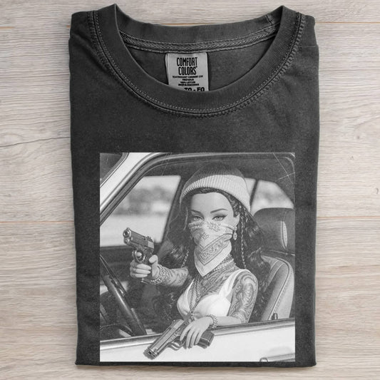 GANGSTER GRIL DOLL FUNNY MEME TEE