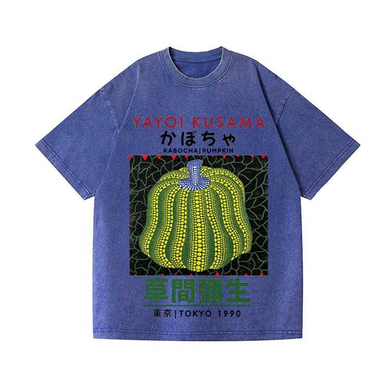 Yayoi Kusama's Pumpkin Vintage Wash Japanese Design T-Shirt