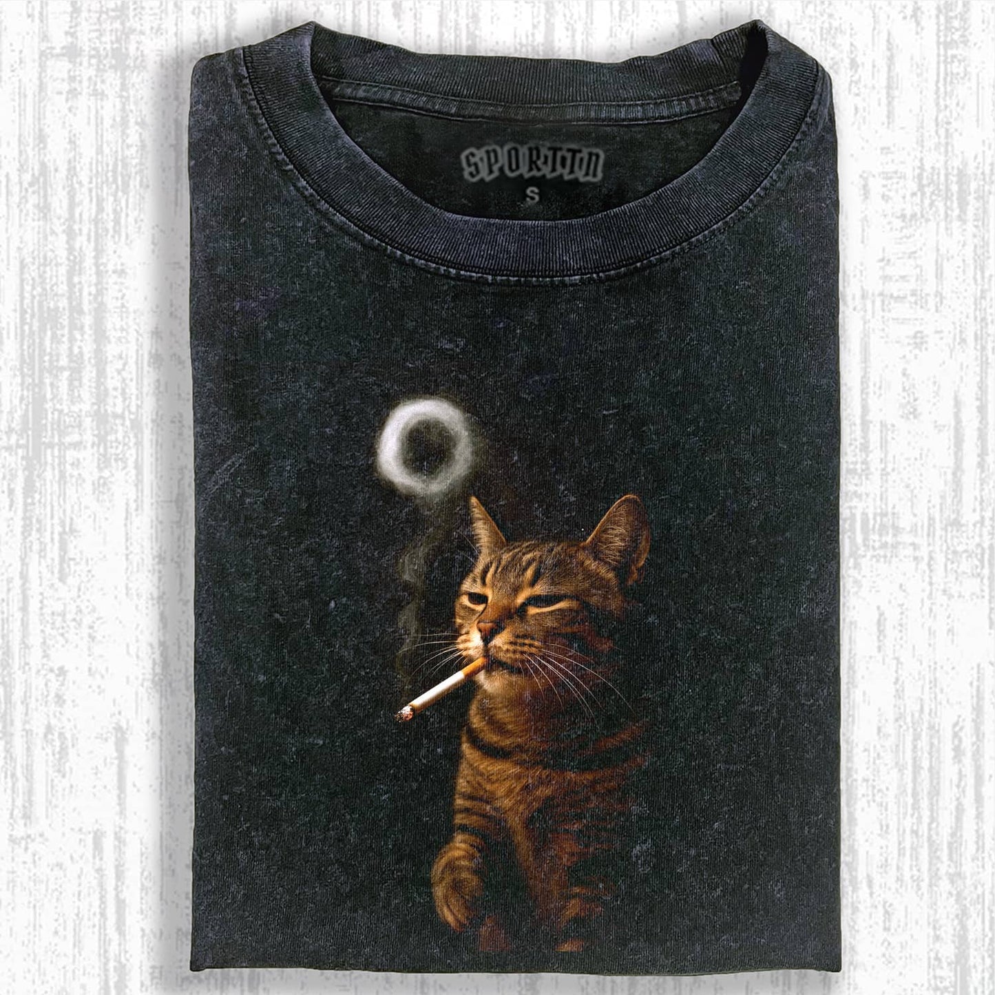 SMOKING CAT MEME T-SHIRT
