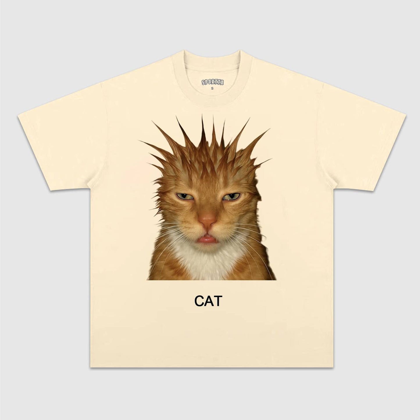 WACKY CAT TEE. 7.3