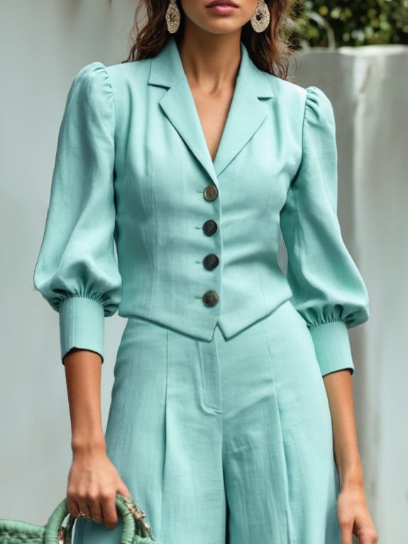 Cotton Pants, Plain, Pocket Design, Vintage, mint