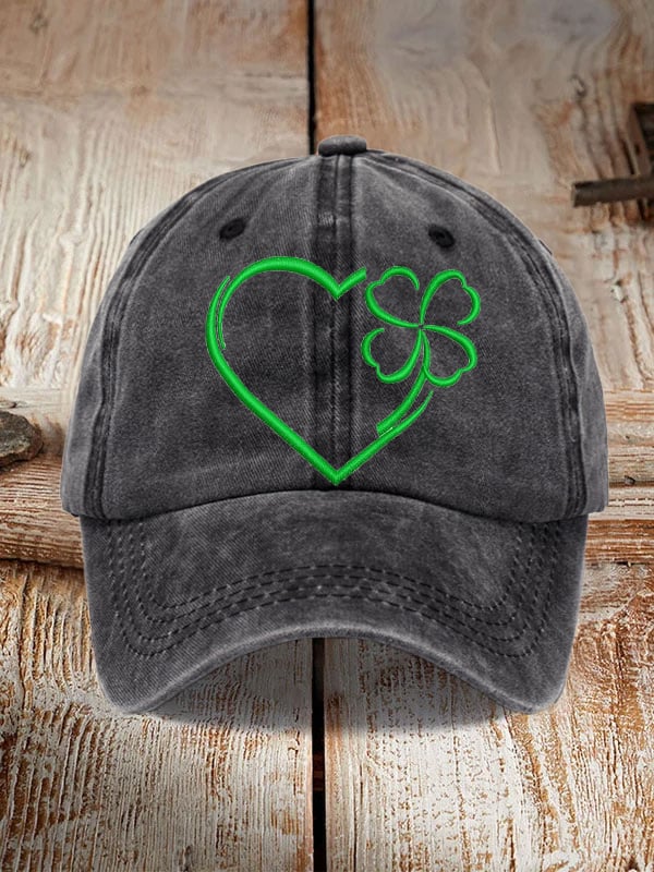 Unisex Distressed Cotton Washed St. Patrick's Day Print Hat