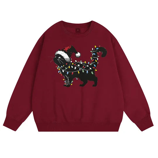 Cute Cat Christmas 100% Cotton Sweatshirt
