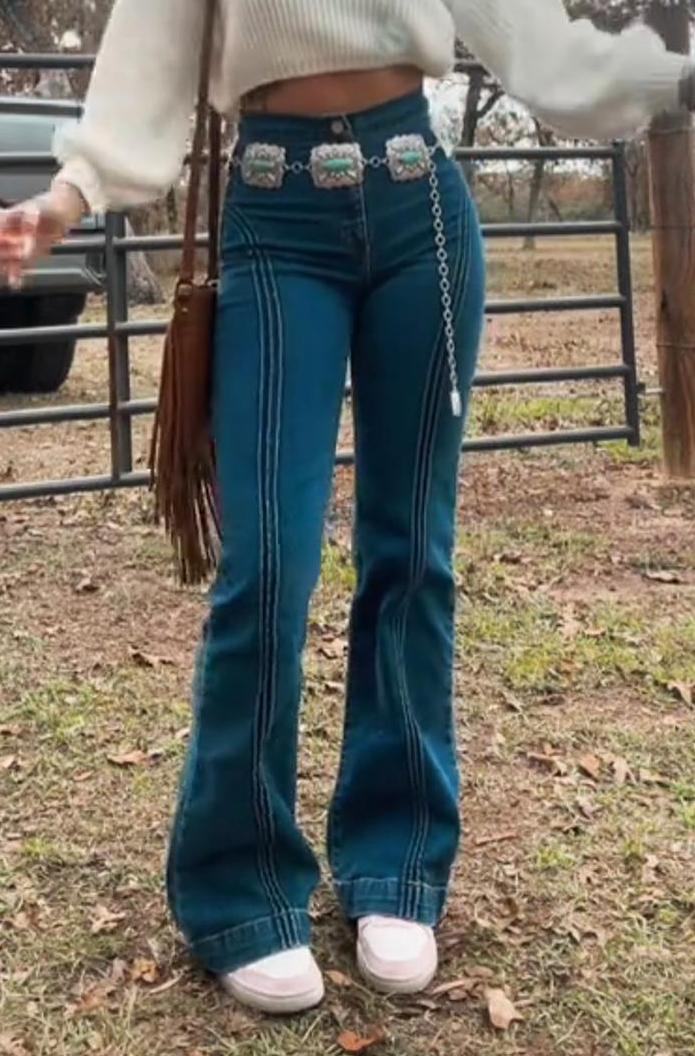 Western Vintage Denim Bell Bottoms