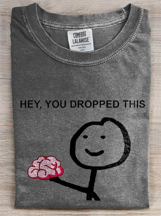 Spoof Art Print Cotton Casual  T-shirt