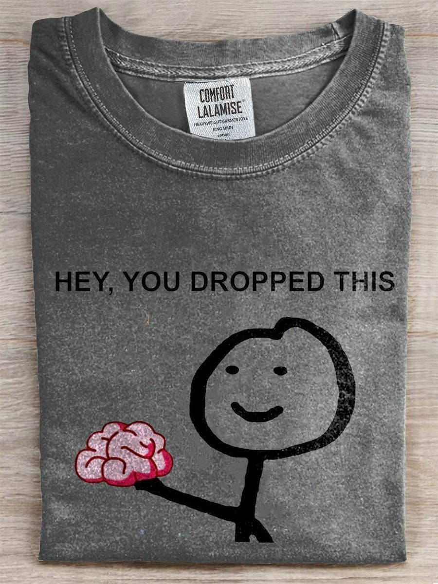 Spoof Art Print Cotton Casual  T-shirt