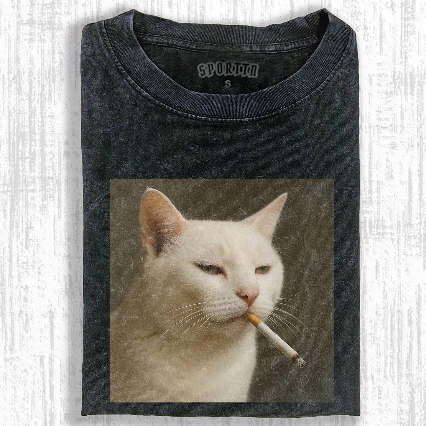 WACKY SMOKING CAT MEME T-SHIRT