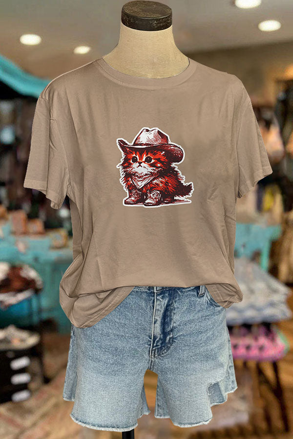 Cowboy Cat Graphic T-shirt