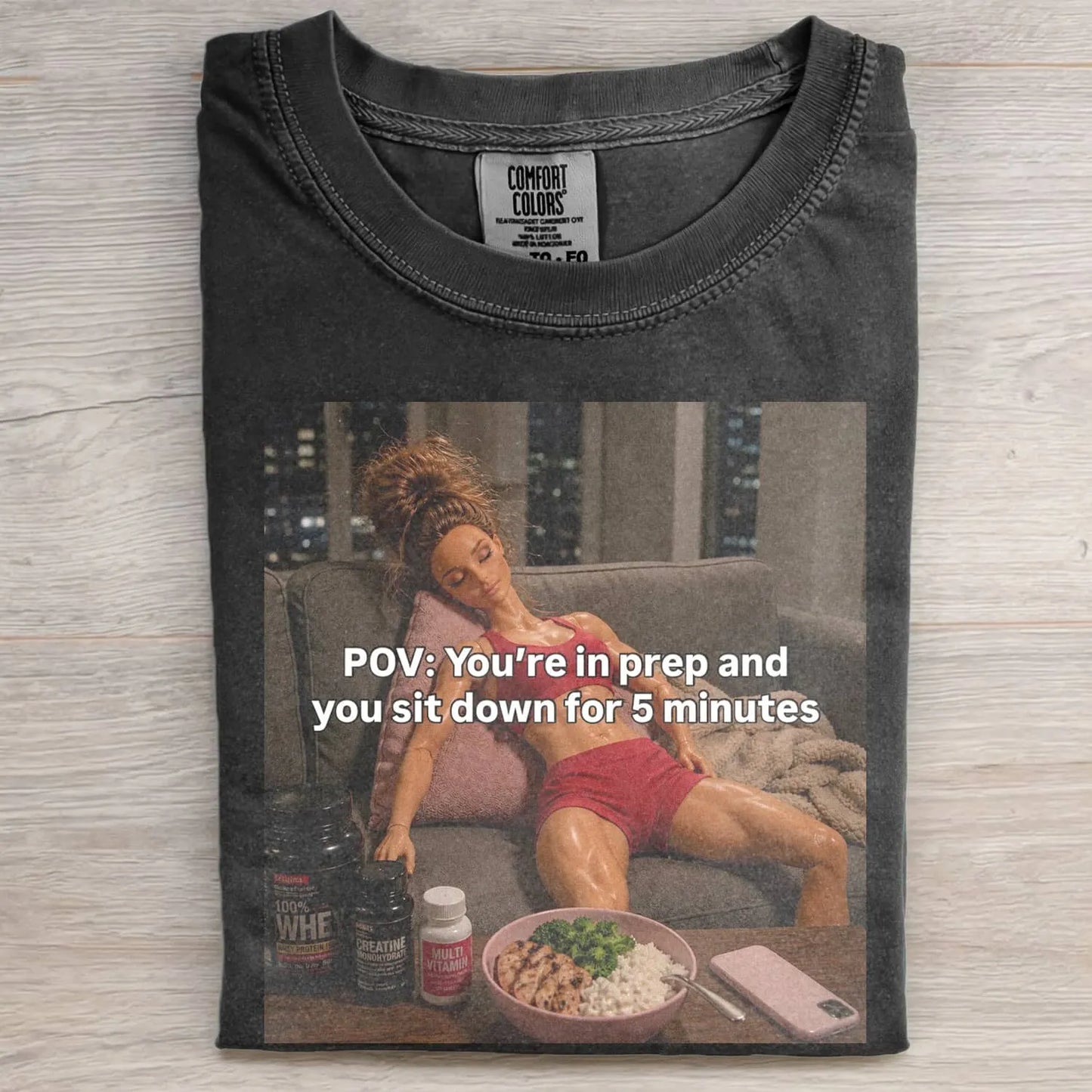 GYM DOLL GIRL FUNNY FACE MEME TEE