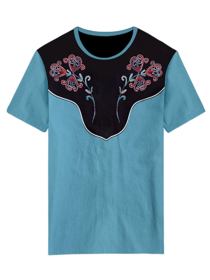 Women's Retro Western  Print T-shirt