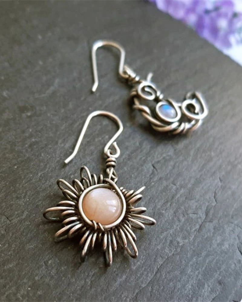 Vintage Sun Moon Earrings