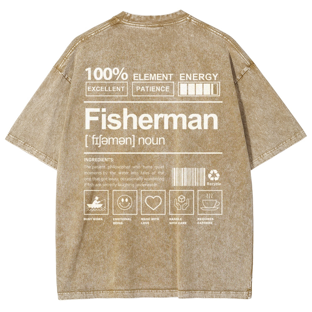 Fisherman Unisex Fit Washed T-Shirt
