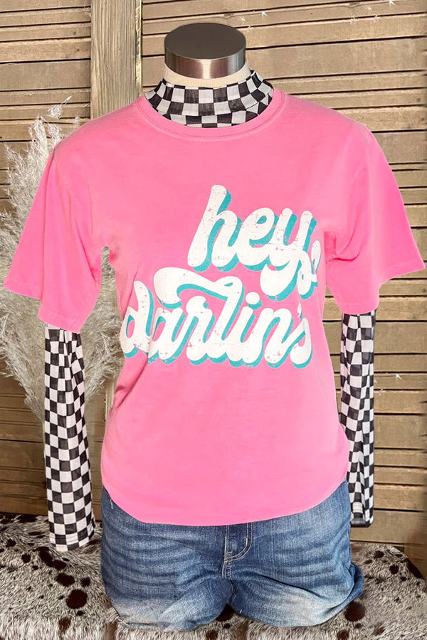 Valentine's Day Hey Darlin' Graphic T-shirt