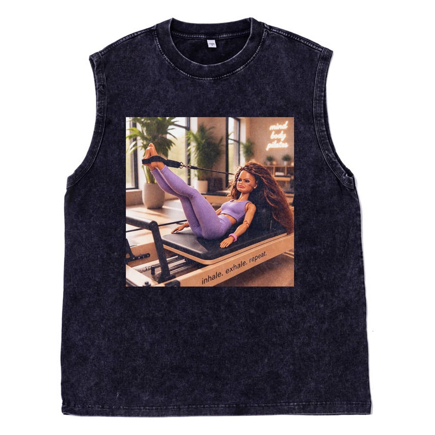 YOGA DOLL GIRL FUNNY FACE MEME TEE