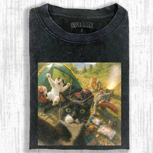 FUNNY CAT MEME ICON PFP T-SHIRT