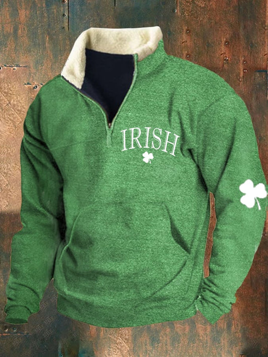 Men's St. Patrick's Day Shamrock Print Sweatshirt