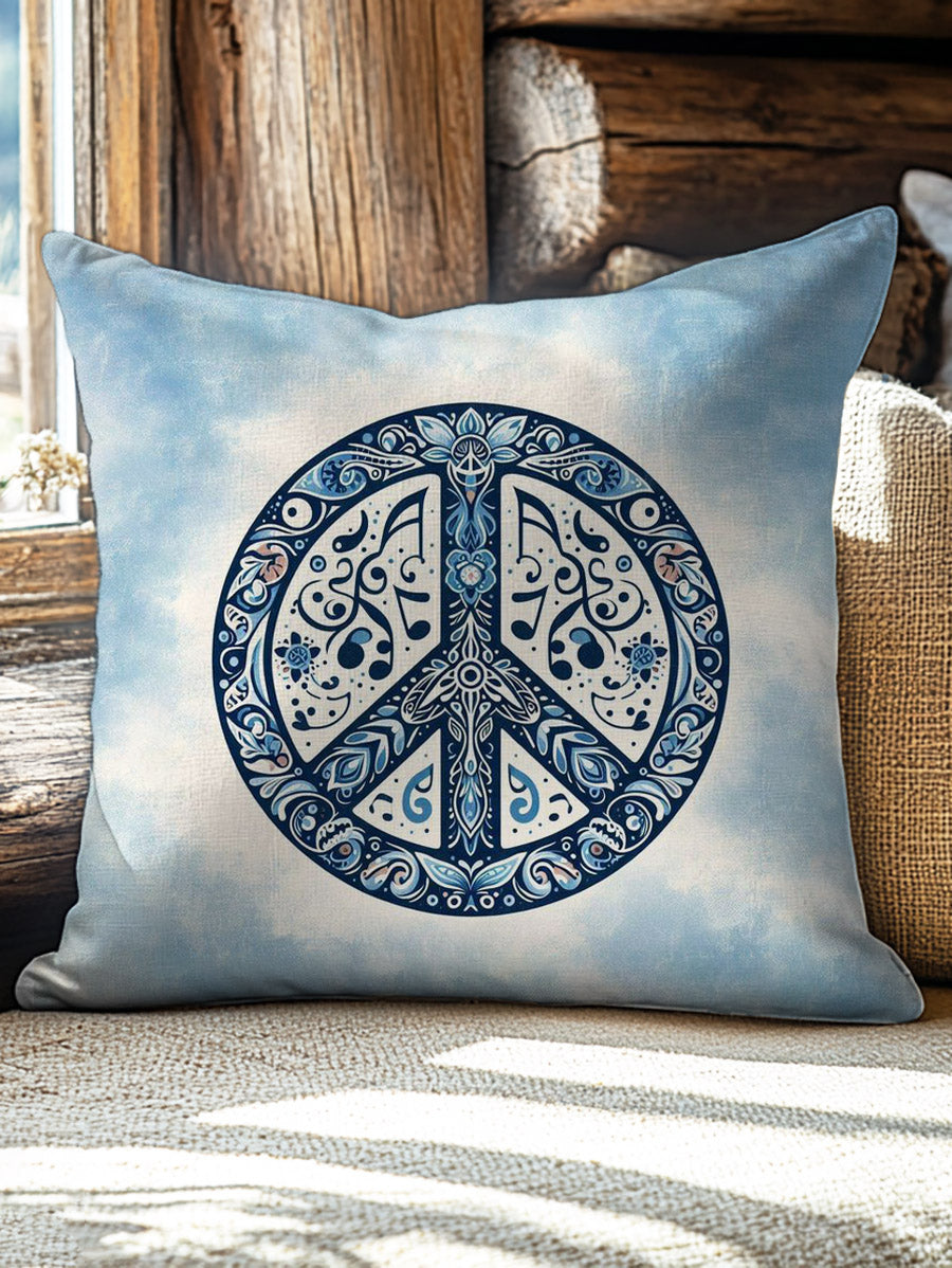 Hippie Art Print Lounge Pillow