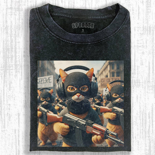 WACKY CAT MEME T-SHIRT