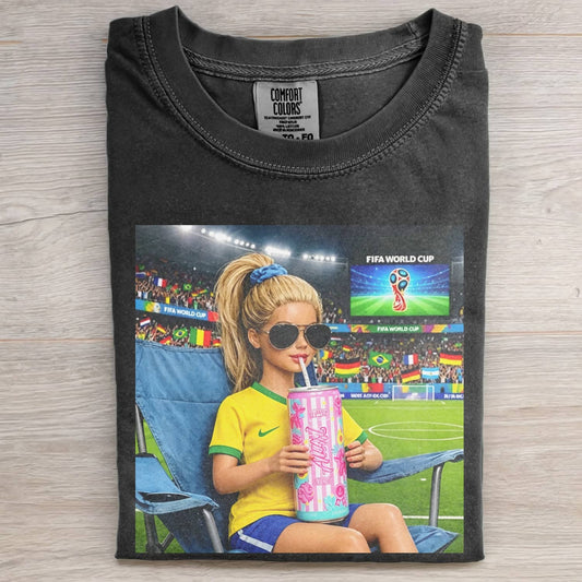 WORLD CUP DOLL GIRL FUNNY FACE MEME TEE
