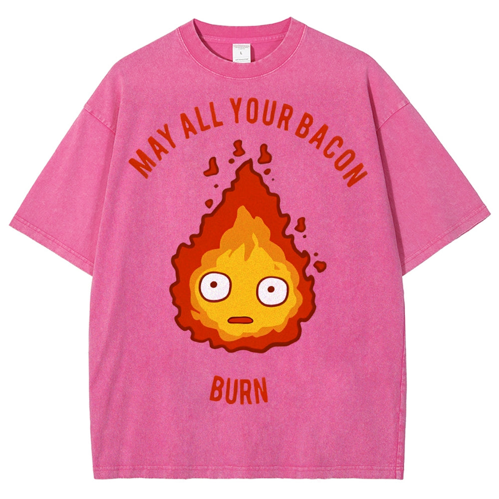 Unisex My All Your Bacon Printed Washed Tee