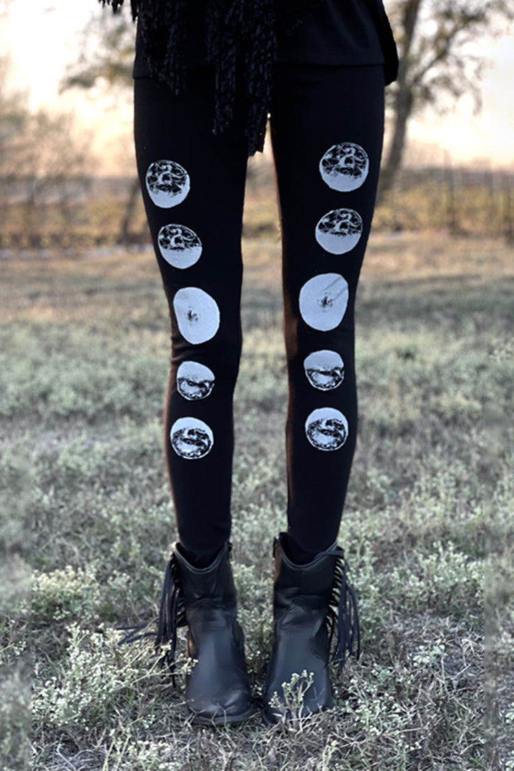 Vintage Tribal Moon Print Leggings