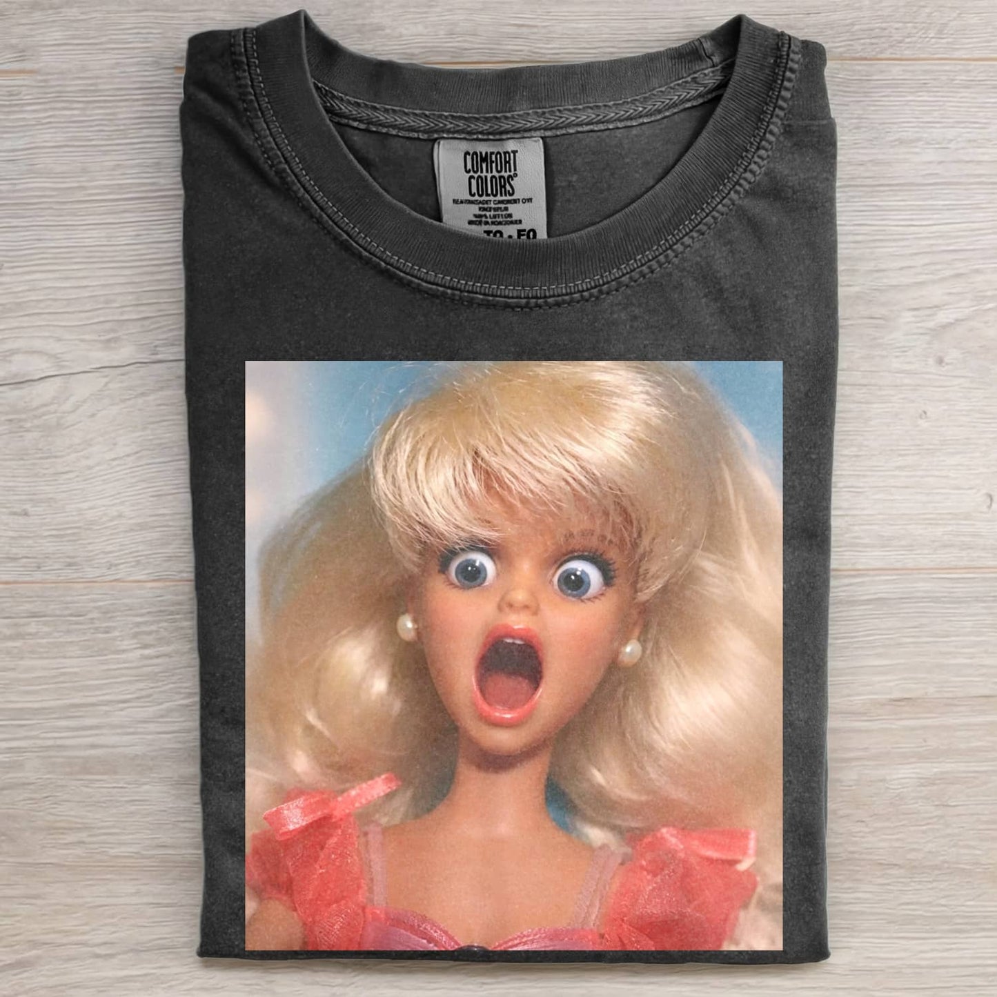 MOOD DOLL GIRL FUNNY FACE MEME TEE
