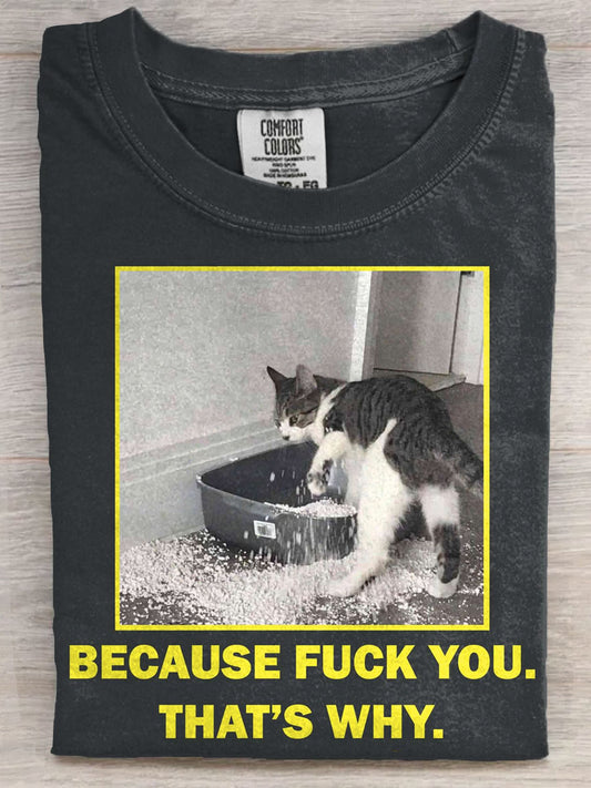 Funny Cat Art Print Casaul Short Sleeve T-shirt