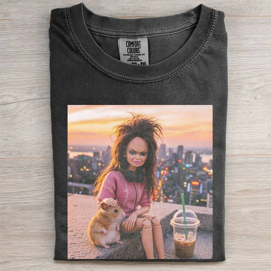 UNHINGED DOLL GIRL FUNNY MEME  TEE
