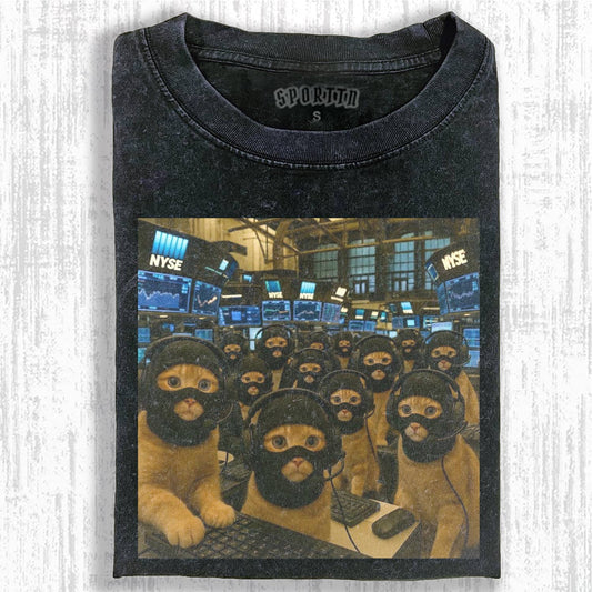 WACKY CAT MEME T-SHIRT