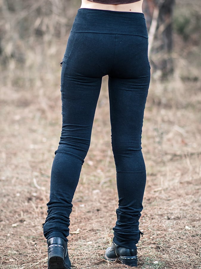 Women's Solid Color Stretch Leggings (With Pockets)