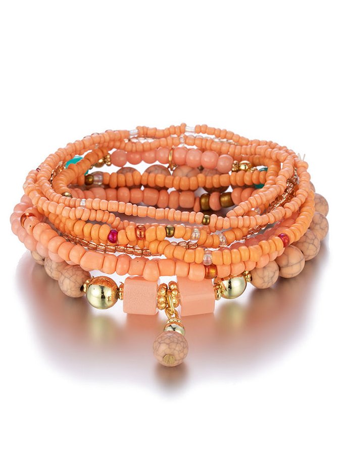 Women's Bohemian pine bead multi-layer Bracelet