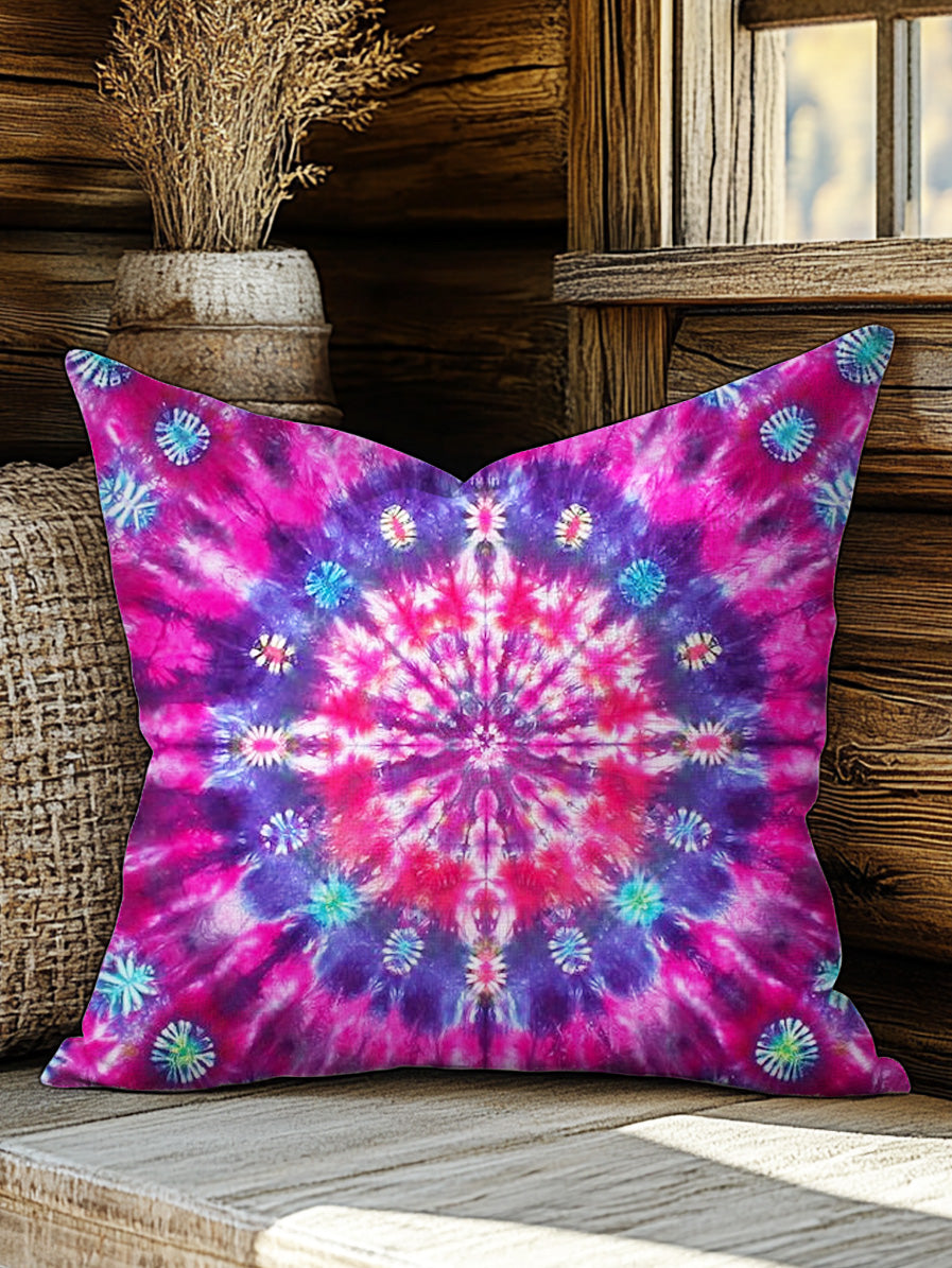 Tie-dye Mandala Print Casual Pillow