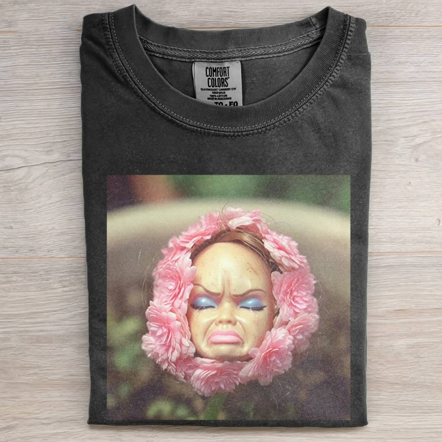 DISGUSTED DOLL FLORAL GIRL FUNNY MEME TEE