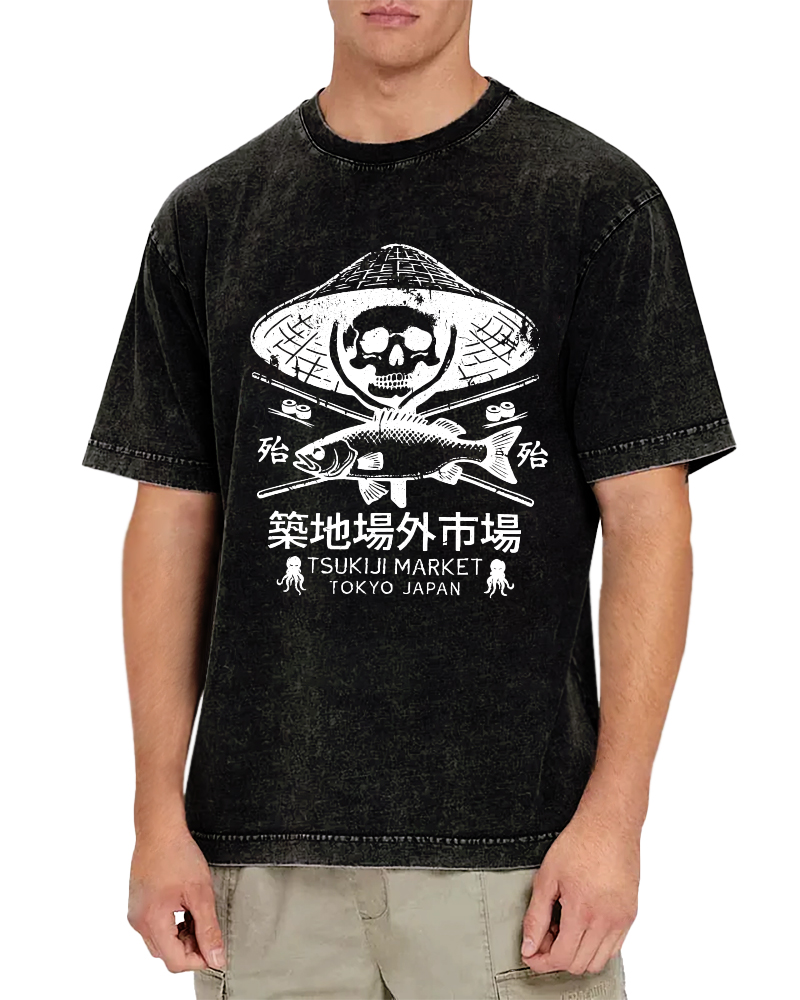 Off Site Market of Tsukiji Vintage Washed T-shirt