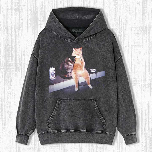 SMOKING CAT SWEATSHIRTS & HOODIES