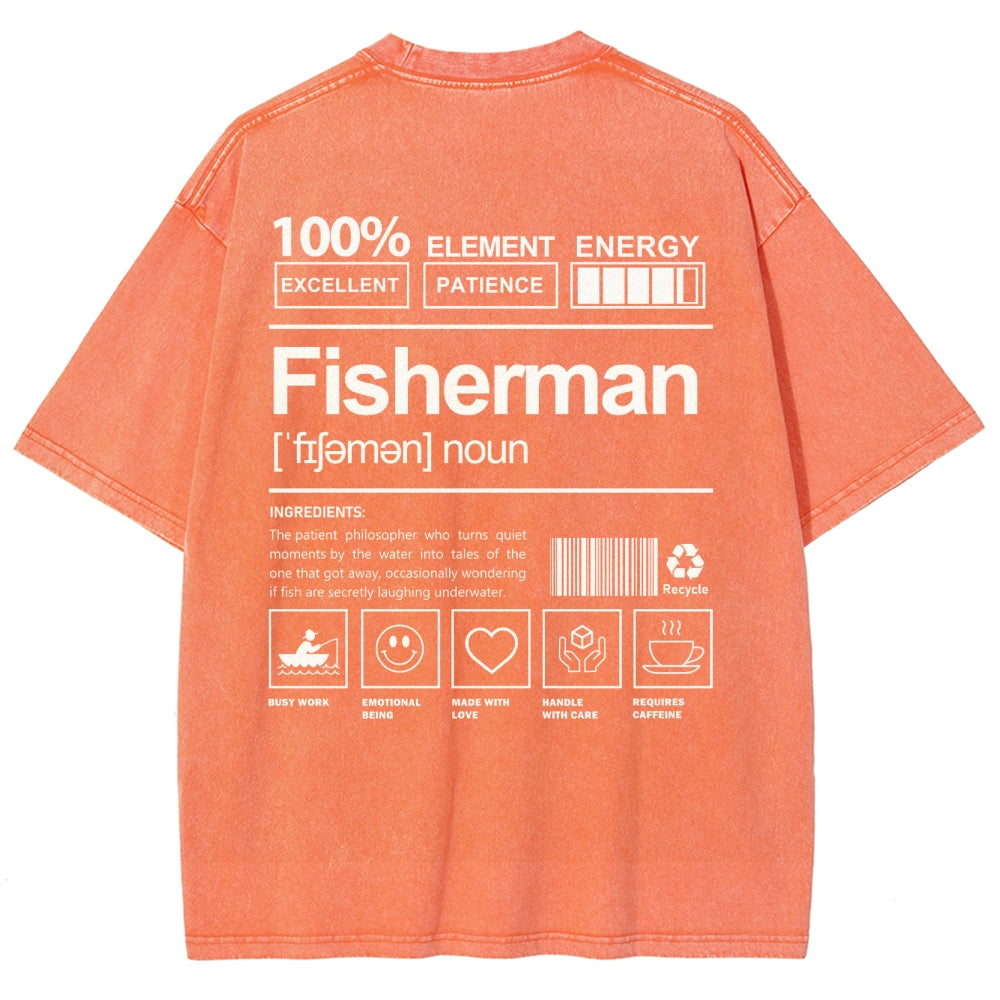 Fisherman Unisex Fit Washed T-Shirt