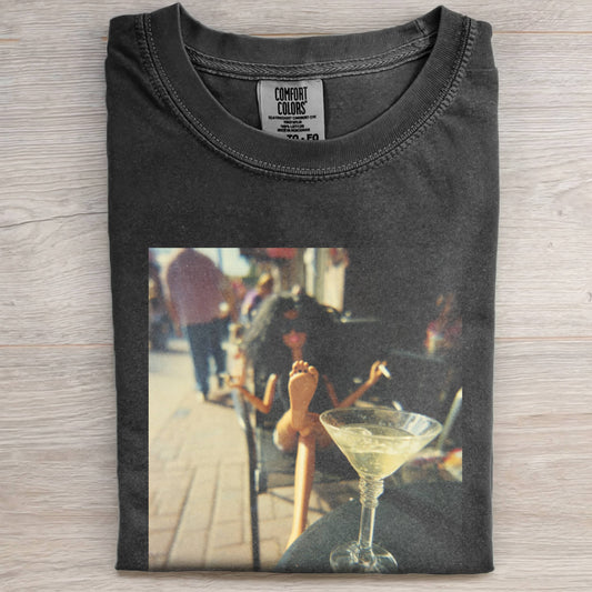 DOLL FACE MEME SIDEWALK SIPS AND SHADOWS TEE