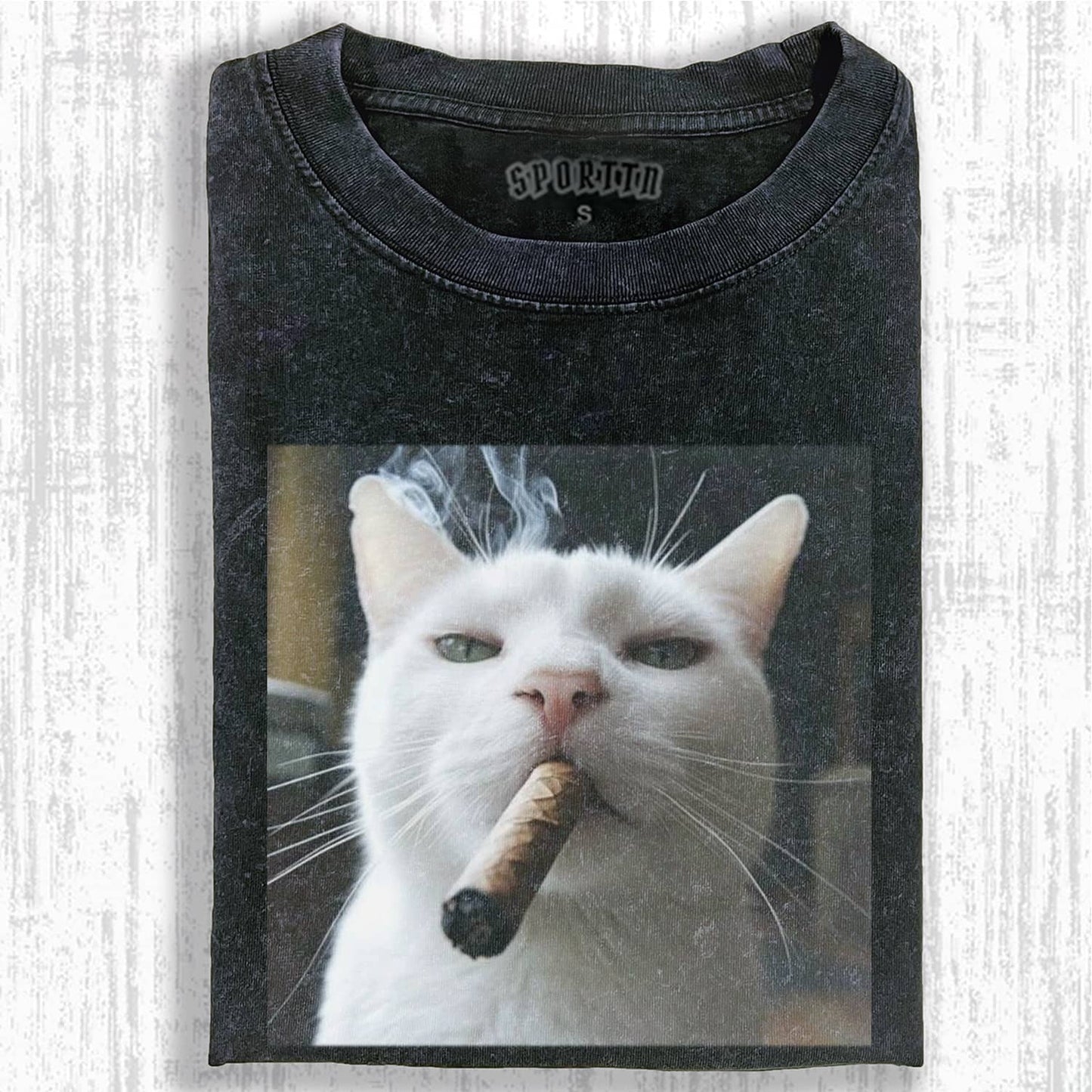 WACKY SMOKING CAT MEME T-SHIRT