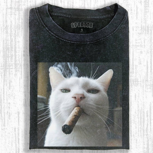 WACKY SMOKING CAT MEME T-SHIRT