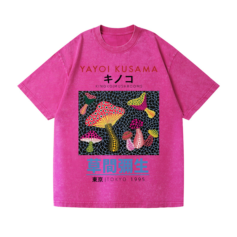 Yayoi Kusama Vintage Wash Japanese Design T-Shirt