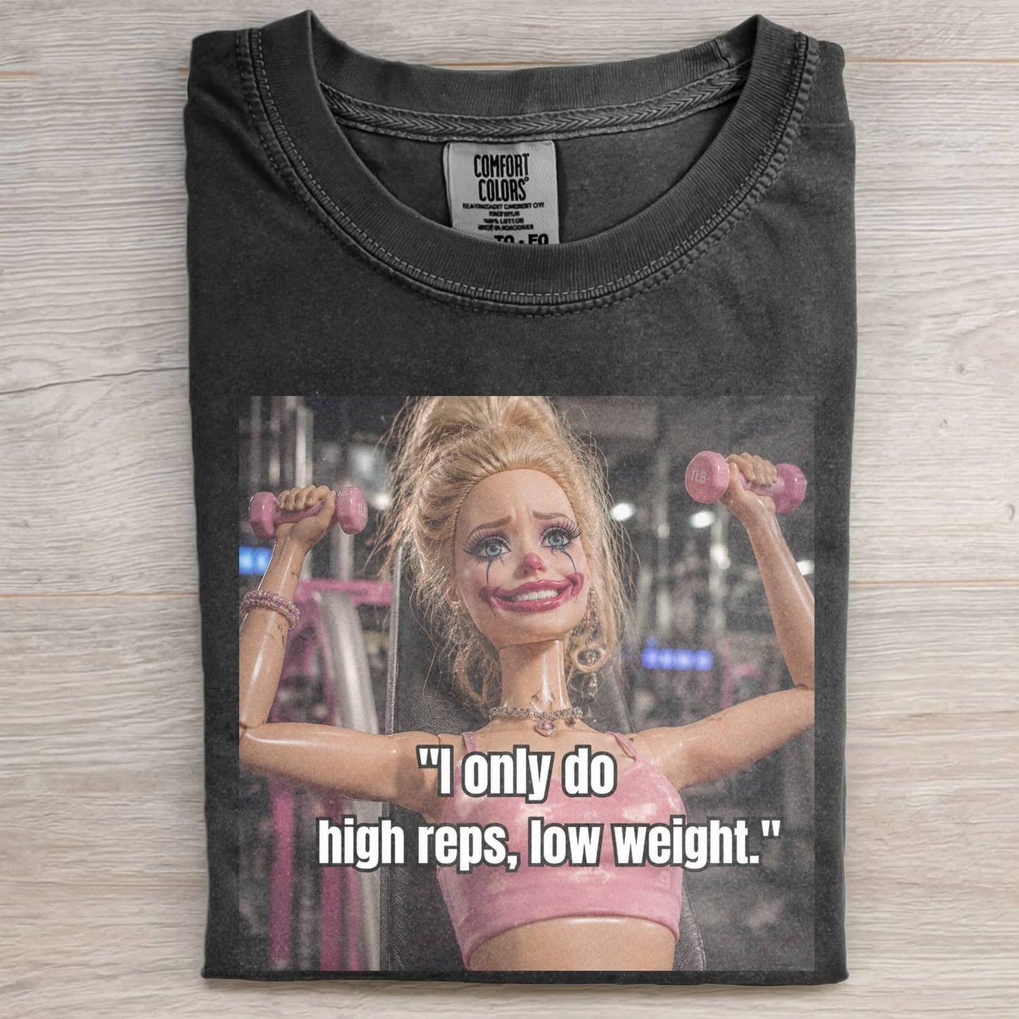 GYM DOLL GIRL FUNNY FACE MEME TEE