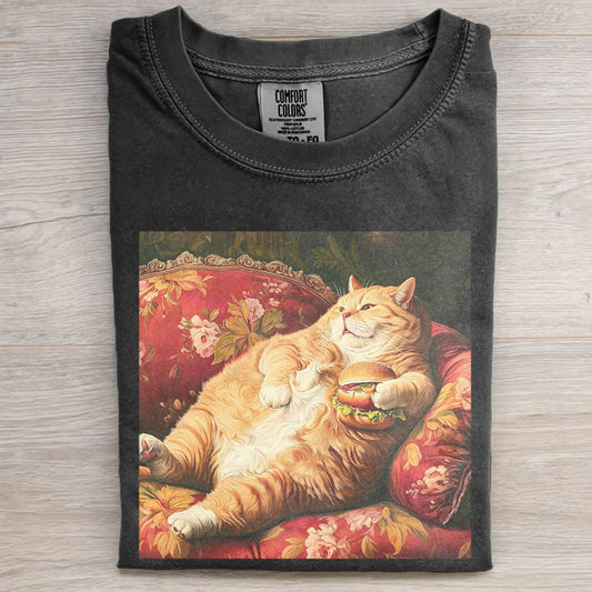 FUNNY FAT CAT MEME T-SHIRT