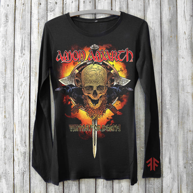 Amon Amarth Viking Skeleton Print Unisex Long Sleeve T-Shirt