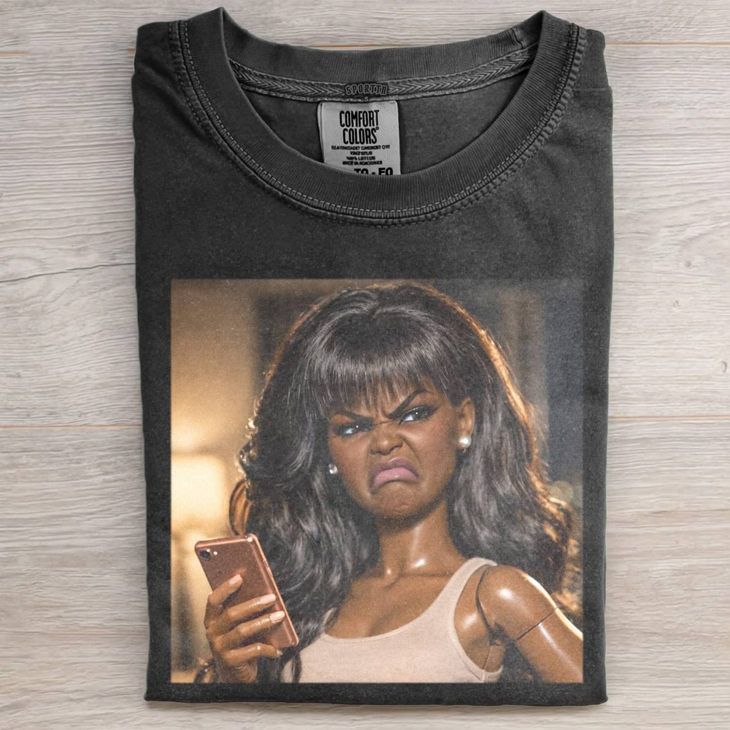 BLACK DOLL GIRL DISGUSTED MEME T-SHIRT