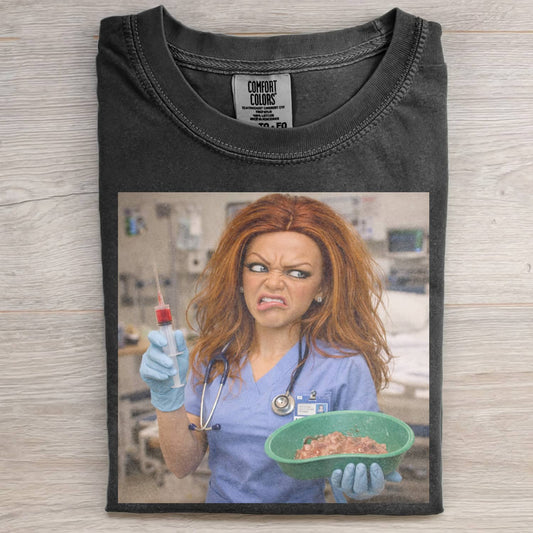WORKING DOLL GIRL FUNNY MEME TEE