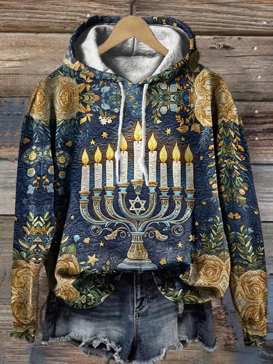 Happy Hanukkah Art Print Casual Sweatshirt